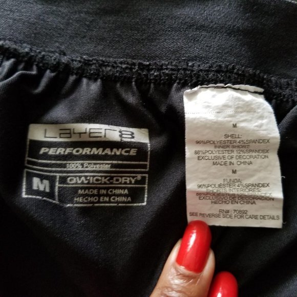 Layer 8 Athletic Running Shorts Black Grey M - Picture 6 of 9